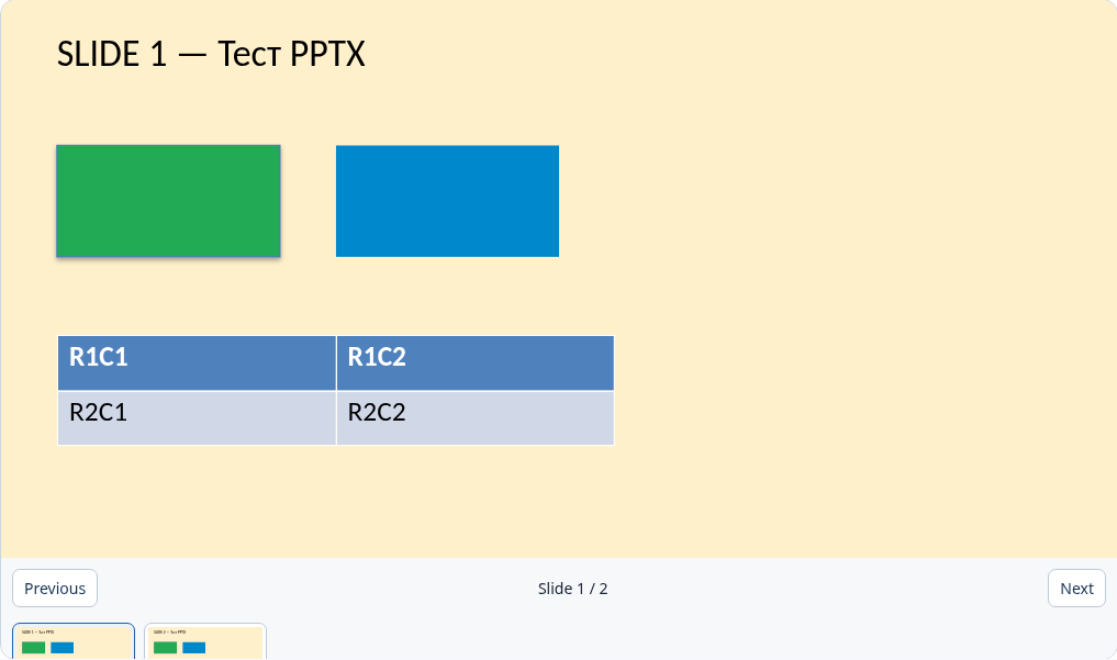 Synthetic PPTX first slide in the desktop visual viewer